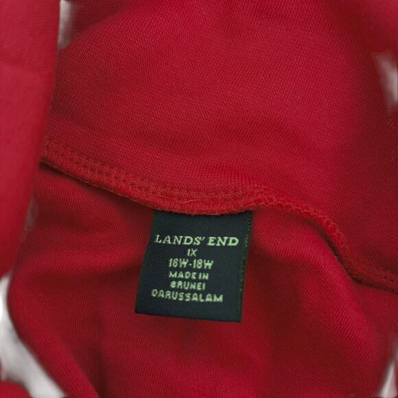 NWOT Lands' End Turtleneck Top Long Sleeve Shirt Womens Plus Size 1X 16W 18W Red - Picture 5 of 7